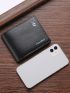 Letter Graphic Small Wallet Black Bifold