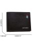 Letter Graphic Small Wallet Black Bifold