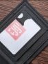 Letter Graphic Small Wallet Black Bifold