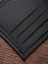 Letter Graphic Small Wallet Black Bifold