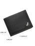 Stitch Detail Small Wallet PU Black