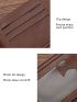 Metal Patch Decor Small Wallet Brown Bifold
