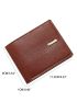 Litchi Embossed Small Wallet PU Brown