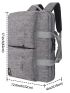 Gray Laptop Backpack Multi-Pocket Dual-Use Waterproof For Business