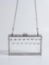 Mini Box Bag Rhinestone Decor Chain Strap For Prom