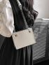 Mini Square Bag Chain PU Eyelet Detail