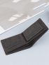 Pu Small Wallet Colorblock Metal Decor
