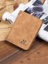 Letter Embossed Small Wallet Fold Over