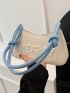 Letter Graphic Hobo Bag Medium Colorblock