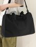 Number Graphic Travel Bag Large Capacity Black
