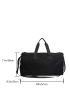Number Graphic Travel Bag Large Capacity Black