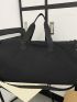 Number Graphic Travel Bag Large Capacity Black