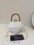 Diamond Design Novelty Bag Top Handle White Small