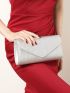 Small Envelope Bag Silver Minimalist