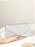 Small Envelope Bag Silver Minimalist