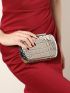 Crocodile Embossed Box Bag Mini For Party