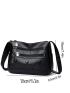 Multi Zip Hobo Bag PU Black