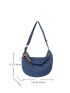 Blue Hobo Bag Large Capacity Denim For Daily