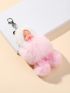 Fluffy Bag Charm Doll Design Keychain Purse Key Ring Pendant Accessories