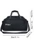 Oversized Gym Bag Letter Graphic Double Handle With Zipper Polyester Sports Bag Aesthetic