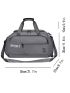 Letter Detail Duffel Bag Double Handle For Sport & Travel Aesthetic