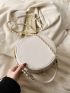 Mini Circle Bag Letter Pattern Chain Strap
