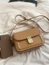 Mini Square Bag Solid Black Elegant Style