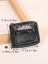 Zipper Around Small Wallet PU Black