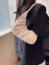 White Ruched Bag PU Minimalist