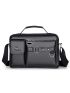 New Luxury Pu Men Bag Black Messenger Bag Briefcase Designer Male Fashion Crossbody Bag Shoulder Bag For Business Work Vintage Messenger Bag Briefcase Men Women For Business Work Satchel Shoulder Crossbody Bag