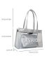 Clear Beach Bag Letter Graphic Contrast Binding With Inner Pouch