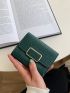 Crocodile Embossed Small Wallet Trifold Green