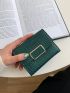 Crocodile Embossed Small Wallet Trifold Green