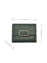 Crocodile Embossed Small Wallet Trifold Green