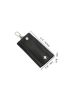 Genuine Leather Litchi Embossed Key Case Black Minimalist