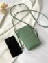 Mini Square Bag Green Minimalist For Daily