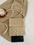 Mini Straw Bag Tassel Decor Flap Vacation
