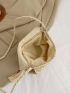 Mini Straw Bag Tassel Decor Flap Vacation