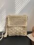 Mini Straw Bag Tassel Decor Flap Vacation