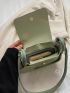 Mini Button Detail Flap Square  Bag Fashion Green