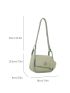 Mini Button Detail Flap Square  Bag Fashion Green