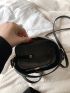 Mini Bucket Bag Letter Embossed Detail Metal Decor
