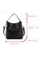 Mini Bucket Bag Letter Embossed Detail Metal Decor