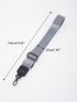 Buckle Decor Bag Strap Fashion Gray
