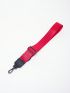 Buckle Decor Bag Strap Fashion Neon Red