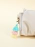 Colorblock Bag Charm Tassel Design