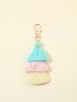 Colorblock Bag Charm Tassel Design