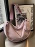 Chain Decor Hobo Bag With Coin Purse Solid