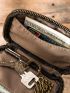 Handmade Genuine Leather Key Bag Large Capacity Men's Zipper Retro First Layer Pickup Bag Women's Simple
