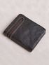 Wallet Men's Short Genuine Leather Zipper Ultra-Thin Handmade Wallet Money Clip Mini Small Purse